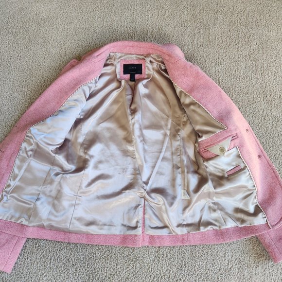 100% wool pink herringbone Schoolboy blazer - Picture 8 of 16